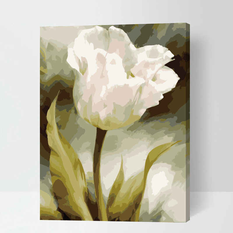 Painting by Numbers White Tulip