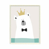 Painting by Numbers for Adults Animals Cartoon Bear with Crown