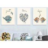 Painting by numbers bird love