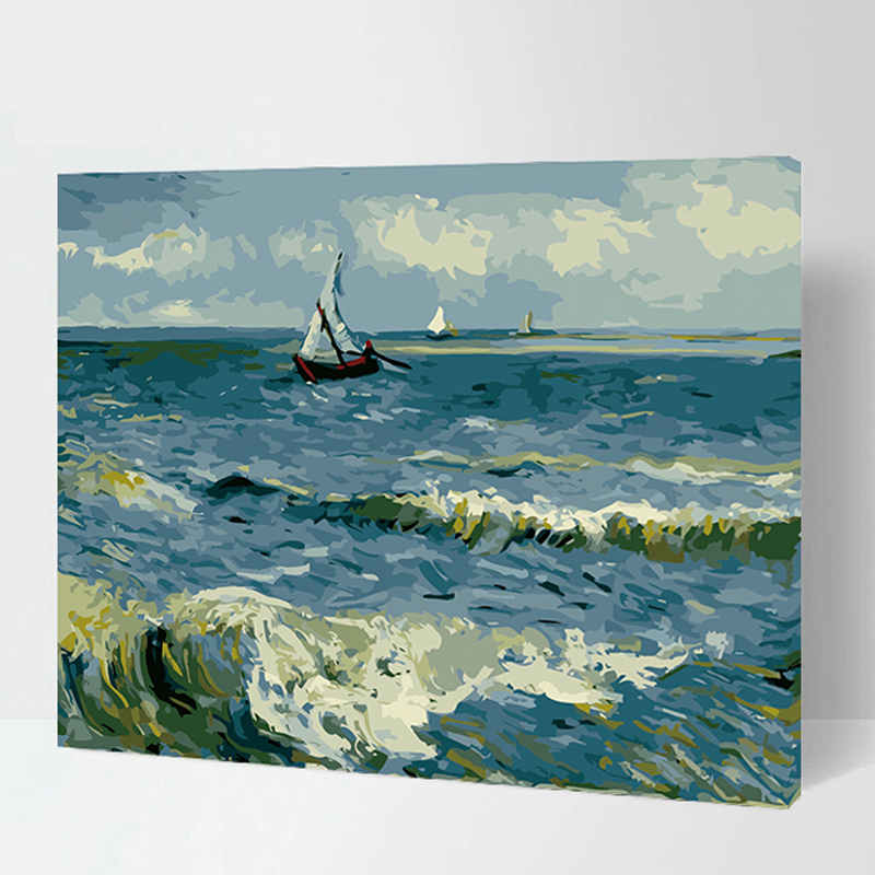 Painting by Numbers for Adults Sailboat in The Sea