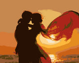 Painting by Numbers Couple in Love by The Sea Landscape People