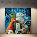 Painting by Numbers Birds Abstract