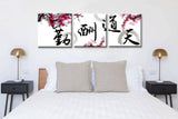 Paint By Numbers Asian Characters Tryptichon