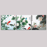Paint By Numbers Flowers Asian Tryptichon