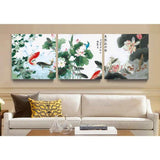 Painting By Numbers Triptych Flowers Asian