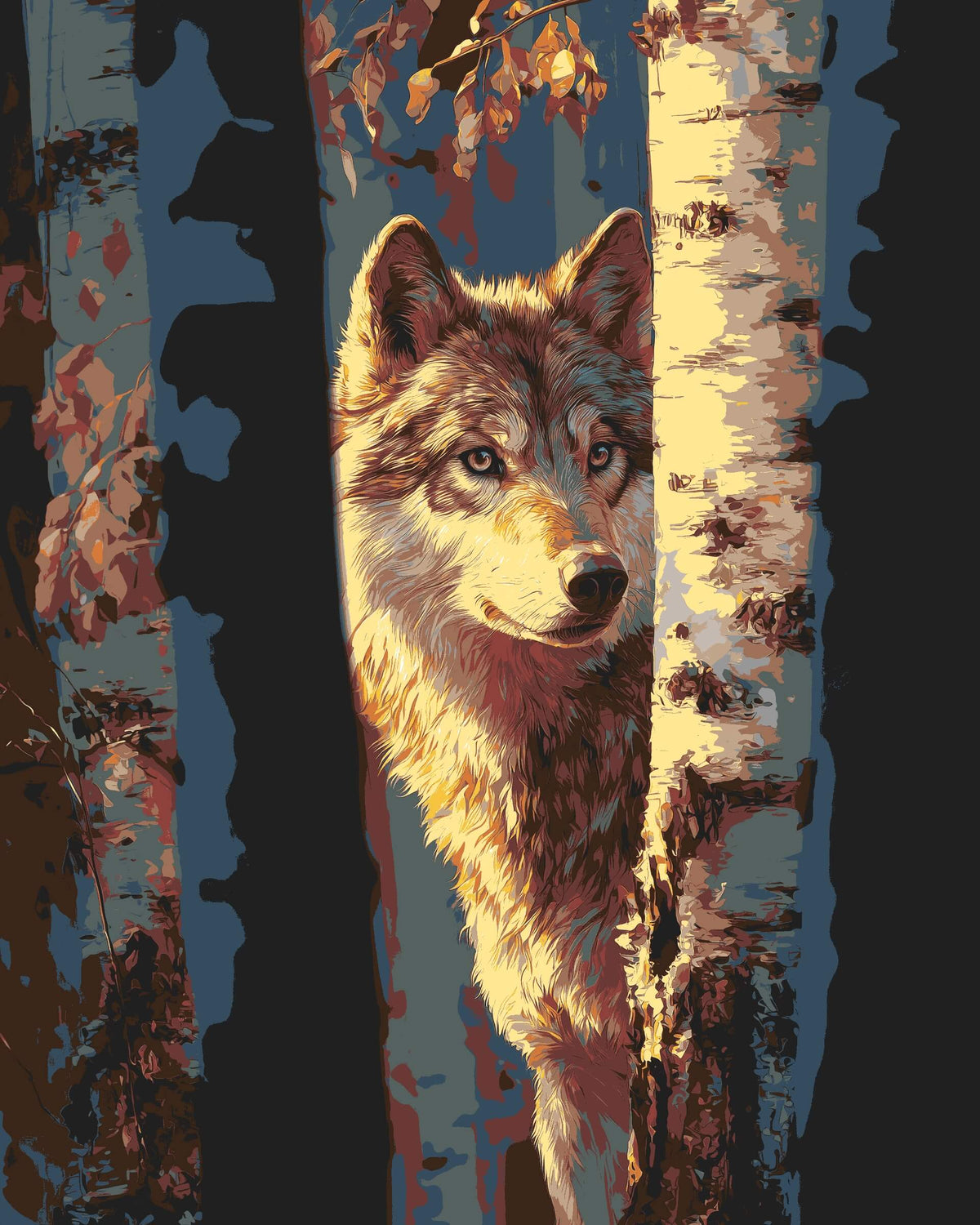 Painting by Numbers Wolf Motif for Adults
