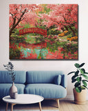 Painting by Numbers for Adults Bridge and Cherry Trees