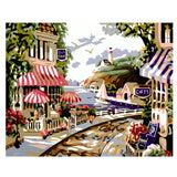 Painting by Numbers for Adults Seaside Café