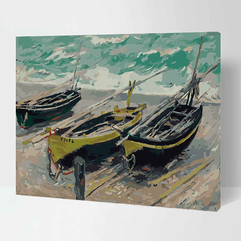 Painting by Numbers for Adults Fishing Boats