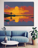 Painting by Numbers for Couple in Love on The Beach