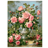 Painting by Numbers Pink Roses