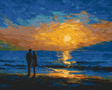 Painting by Numbers for Adults Couple on The Beach