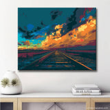Painting by Numbers Pictures of Train Tracks