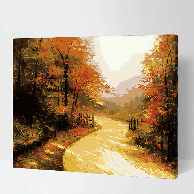 Painting by Numbers for Adults Horses in Front of The House