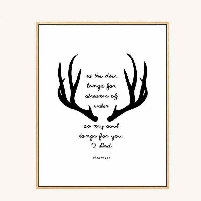 Paint by Numbers for Adults Psalm Deer Antlers