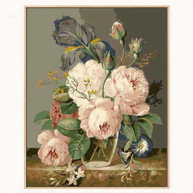 Painting by Numbers Still Life Flowers Vase