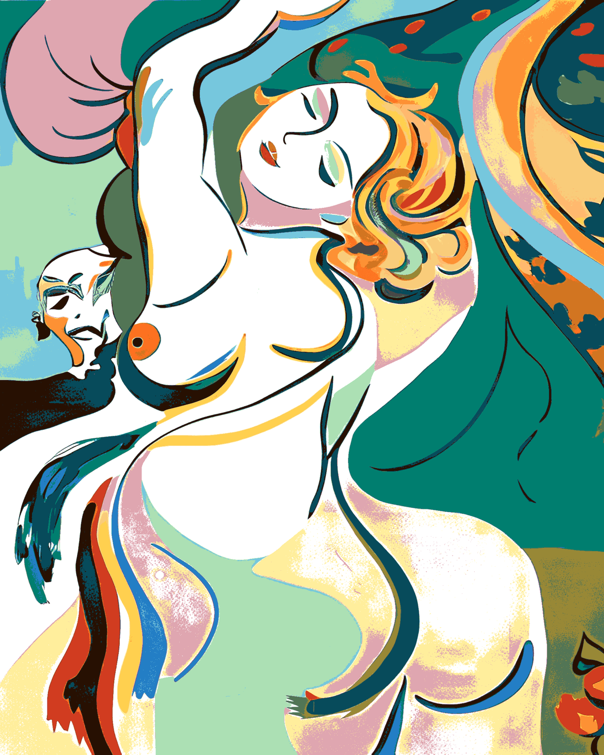 Painting by Numbers Modern Art Nude