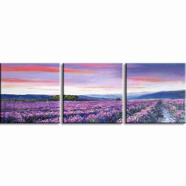 Painting by Numbers Lavender Field Mnz-SS-040-3-Panel