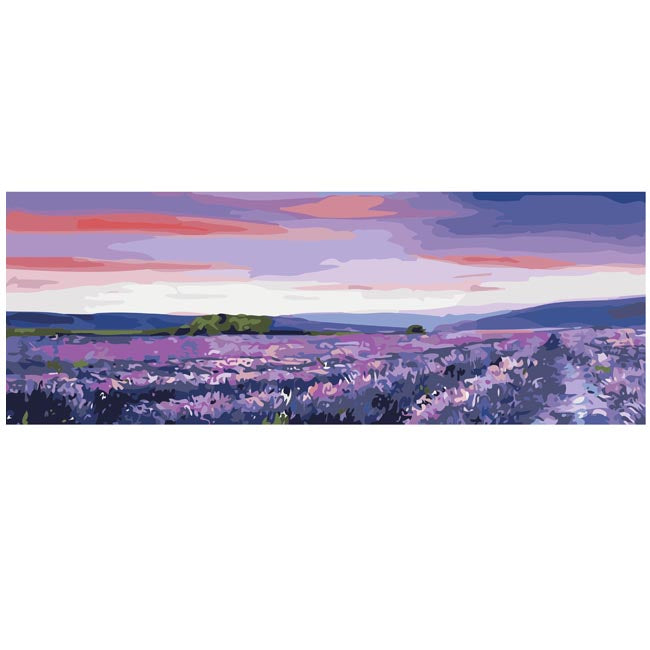 Painting by numbers lavender field