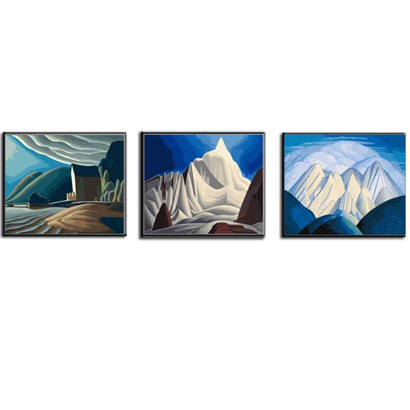 Painting by Numbers Landscape Glacier Mountain Landscape