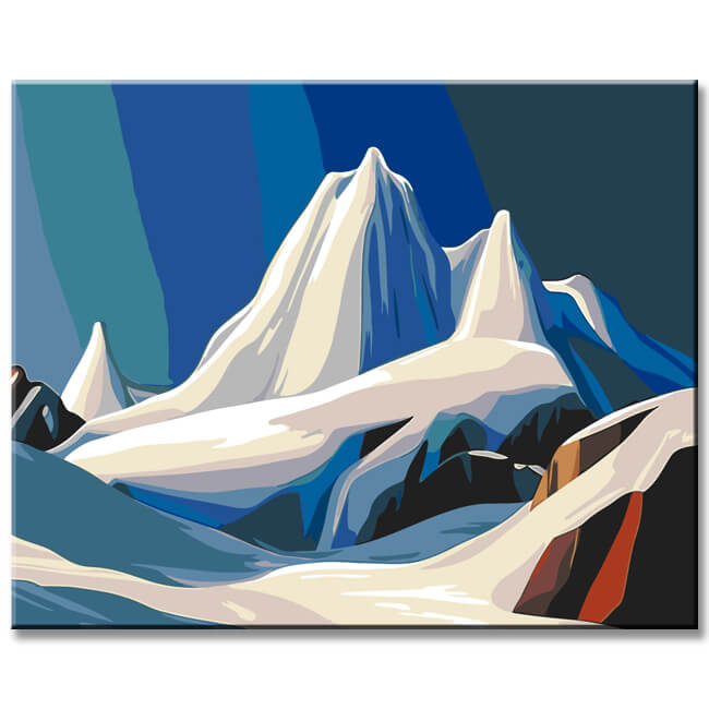 Painting by Numbers Mountains Glaciers