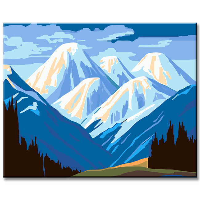 Painting by Numbers Mountains