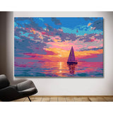Painting by Numbers Sailboat Colorful