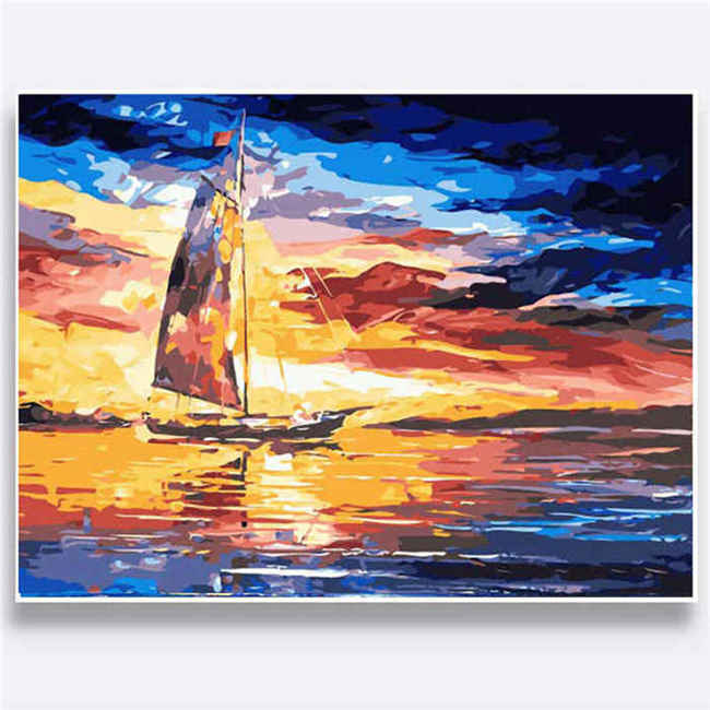 Painting by Numbers Sailboat