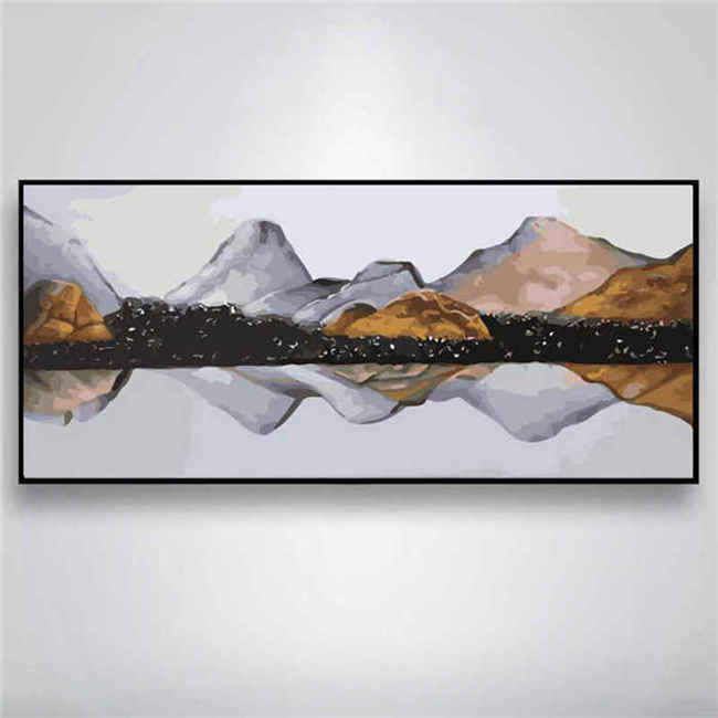 Painting by Numbers Mountain Lake Reflection