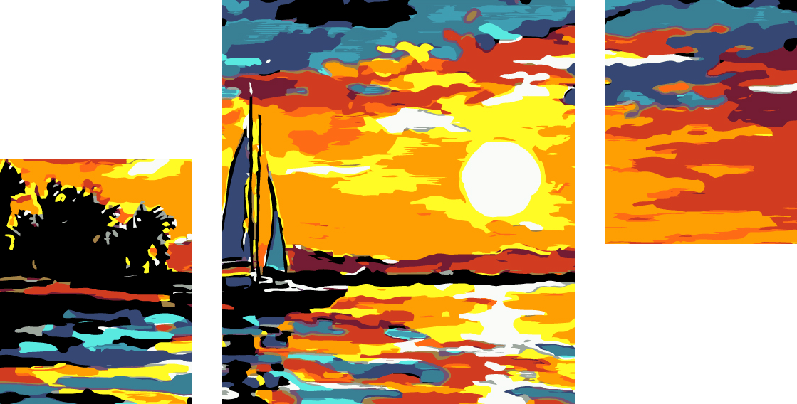 Painting by Numbers Fantasy World- 3-Panel (Triptych) -SS-099