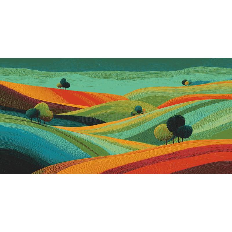 Painting by Numbers Colorful Fields