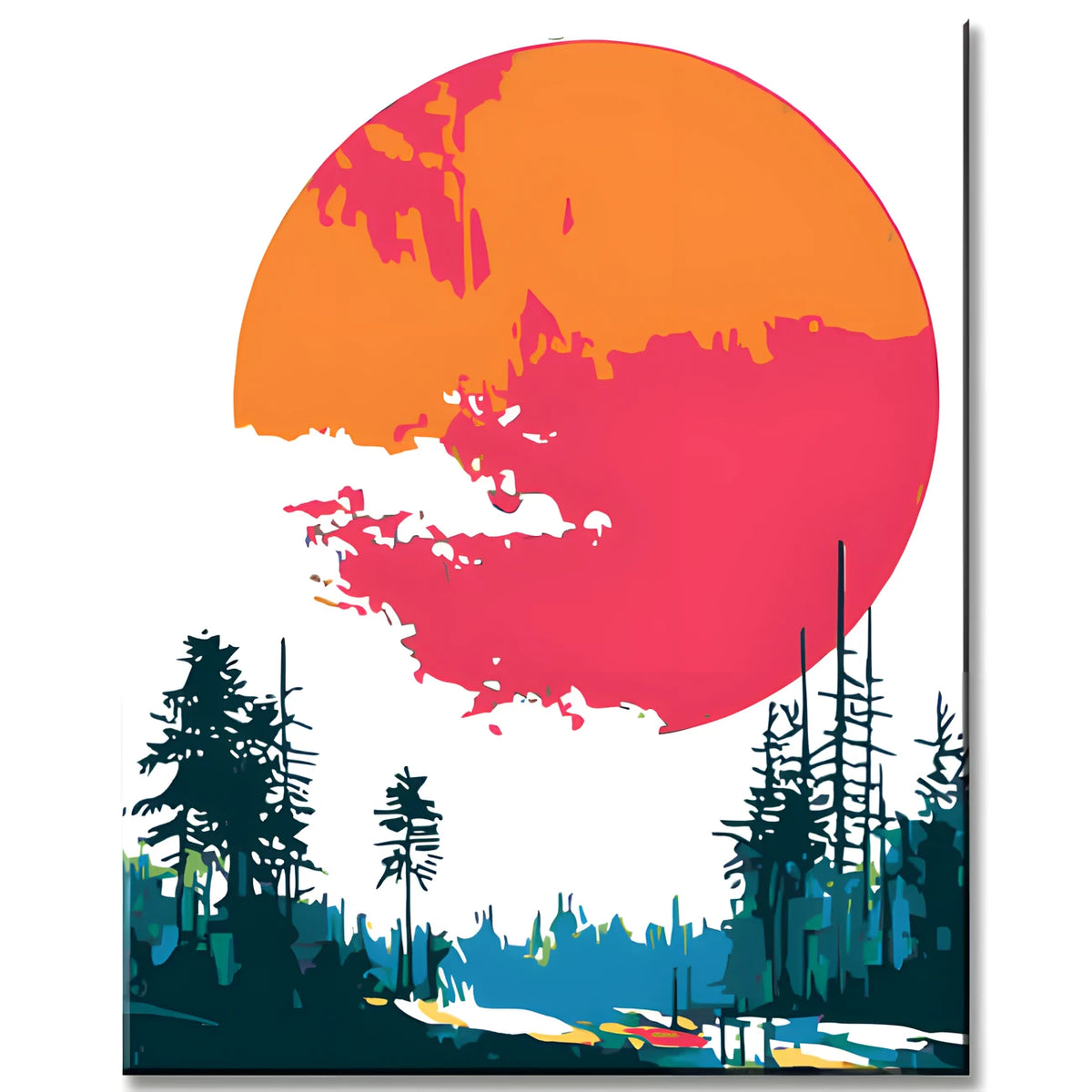 Paint by Numbers Red Sun