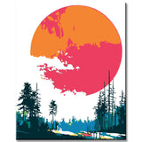 Paint by Numbers Red Sun