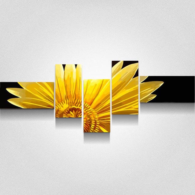 Paint by Numbers Flower 5-Panel