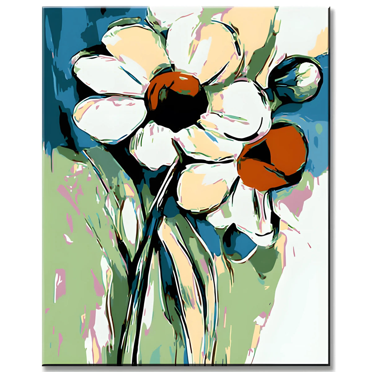 Paint by Numbers Abstract Flower