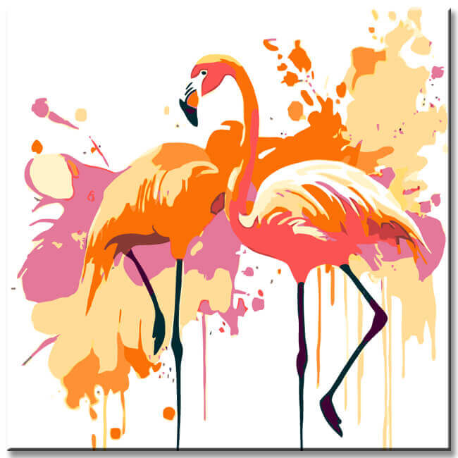 Paint by Numbers Animals Flamingos Color Explosion