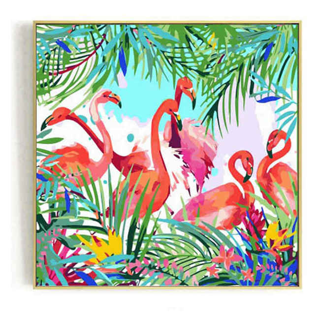 Painting by Numbers Flamingo Family