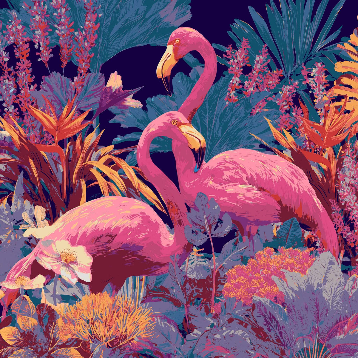 Painting by Numbers Animals Flamingos Colorful
