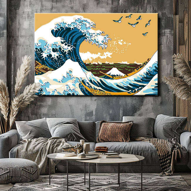 Painting by Numbers Waves Flock of Birds