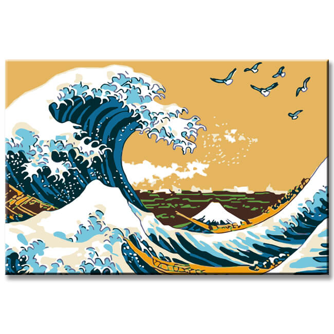 Painting by Numbers Waves Flock of Birds