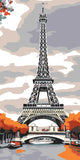 Paint-By-Numbers Eiffel Tower Red