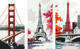 Painting by Numbers Radio Tower Red White Pier Paris San Francisco Bridge