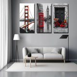 Paint by Numbers San Francisco Bridge Telephone Booth London Bicycle Red