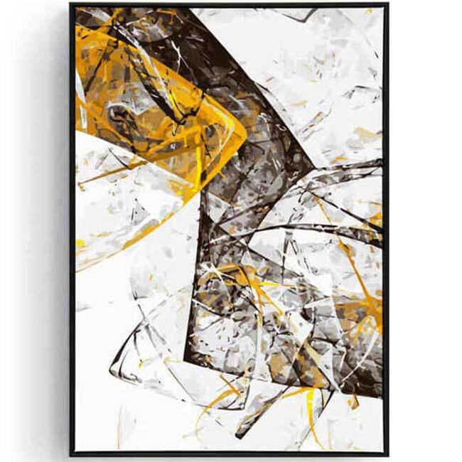 Painting by Numbers Black White Yellow