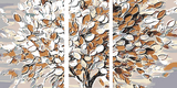 Painting by Numbers White Tree- 3-Panel (Triptych)