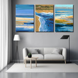 Paint by Numbers Triptych Layers