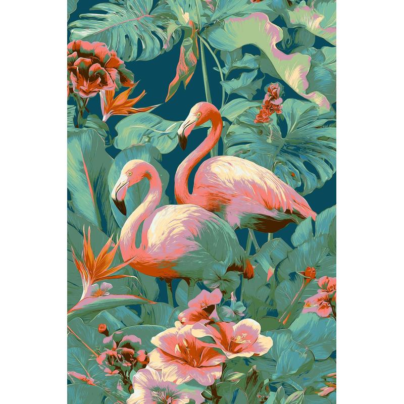 Painting by Numbers Animals Flamingo Flowers