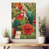 Painting by Numbers Animals Parrots Flowers