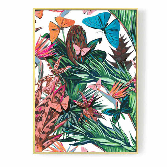 Painting by numbers butterflies and flowers
