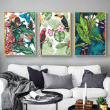 Painting by Numbers Animals Toucan Parrot Flowers